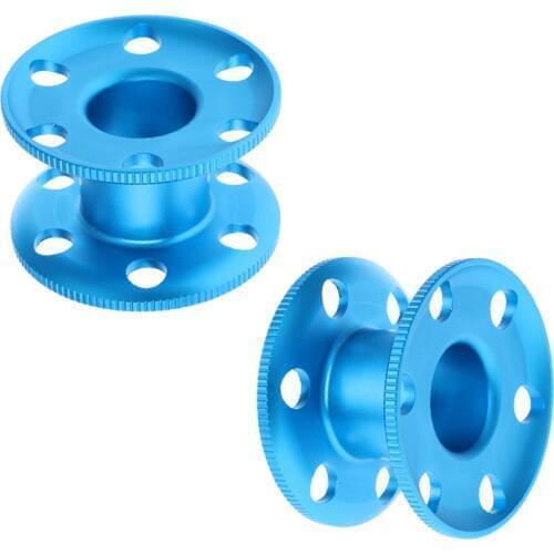 2 Pieces Lightweight Aluminum Alloy Finger Reel Wreck Scuba Diving Tech Spool Guide Line Spool Snorkeling Gear