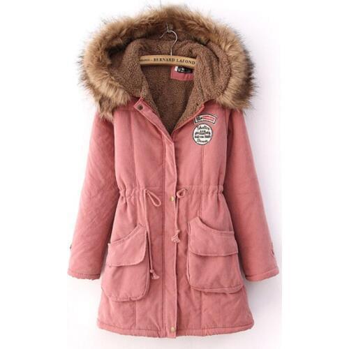 2014 hot sales Lamb thick hooded coat collar ovo Girls long section of Korean women jacket Autumn 2014 new winter coat tide