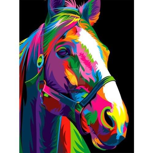 DIY Diamond Painting Colorful Animals Abstract 5D Decoration Cross Stitch Home Decor Embroidery Mosaic