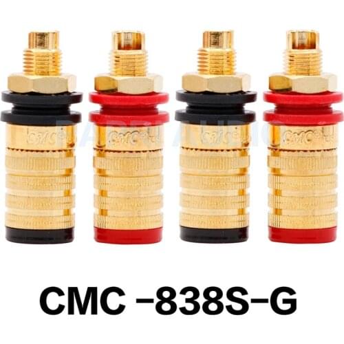 Audio terminal hifi fever grade CMC 838S-G 838L-G Long terminal Banana female socket pure copper gold plated speaker terminal