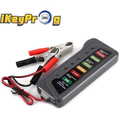 Car Battery BM310 12V MINI Tester Digital Alternator Tester 6 LED Lights Display Auto Battery Tester Car Diagnostic Tool