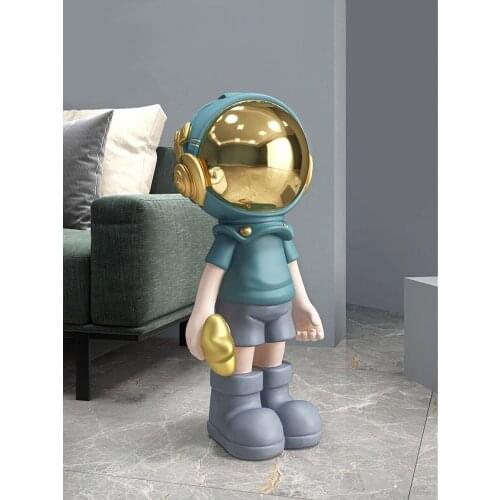 Home Decor Statue Creative Astronaut FRP Sculptur Light Luxury Living Room Home Decoration Accessories Large Landing Ornaments