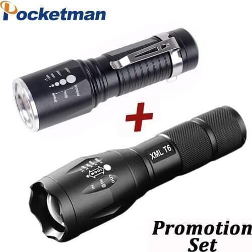 8000 Lumens Flashlight XML-T6 Tactical Flashlight waterproof Torch 5 Modes Portable Lamp zaklamp Light 18650 Battery Lantern