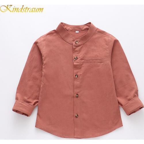 Kindstraum 2020 New Baby Girls/Boys Solid Shirts High Cotton Children Bottons Clothes Autumn Full Length Wear for Kids DC176