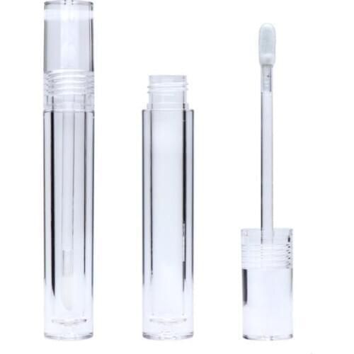 5ML Round Clear Lip Gloss Tubes Transparent Lip Gloss Bottles Empty Lipgloss Tube Bottles Packaging Container SN3373