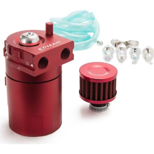 Oil Catch Tank Racing Oil Tank /Oil Catch can Polished Oil Reservoir Catch Can Tank With Breather Filter TK-JYH08-AF