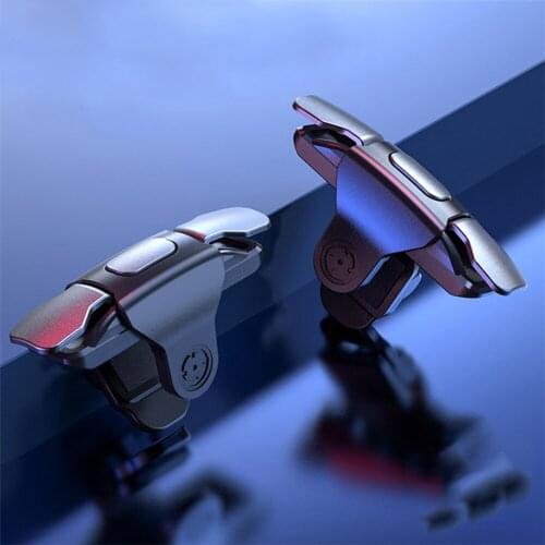 Metal Phone Adjustable Gamepad Joystick For PUBG Mobile Gaming Trigger Fire Button L1R1 Shooter Controller for iPhone Huawei