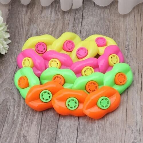 OOTDTY 15pcs Safety Cartoon Mouth Lip Whistle Game Prize Party Lucky Loot Kids Children Baby Toy Wholesale Drop Ship