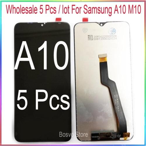 Wholesale 5 pcs/lot for Samsung A10 LCD M10 screen display A105 M105 with touch with frame assembly Replacement repair parts