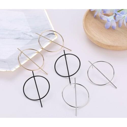 Hyperbole Round Circle Large Stud Earrings For Women Unsual Womens Earrings 2021 Trend Fashion Jewelry Female Gifts ,1 Pair