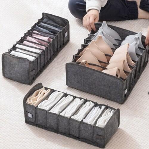 Folding Underwear Storage Box Wardrobe Divider Underwear Sock Storage Compartment Sorting Box Drawer Type Compartment Storage