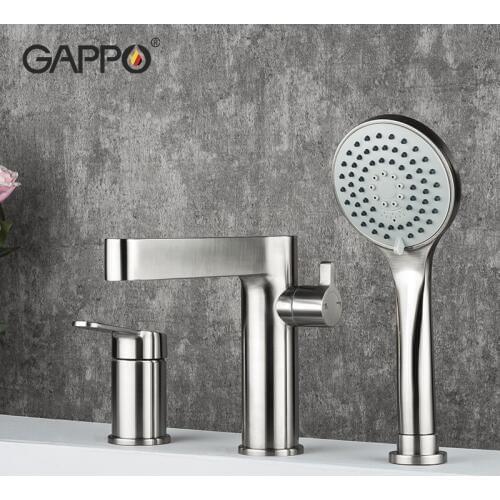 GAPPO Shower Faucet Set Bathroom Brass Bathtub Shower Faucet Bath Shower Tap Chrome Shower Head Wall Mixer Tap robinet baignoire