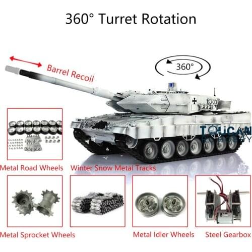 1/16 Heng Long 7.0 Leopard2A6 RC Tank 3889 Barrel Recoil Metal Track W/ Link TH17640-SMT4