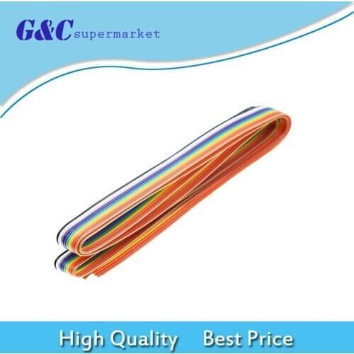 1.27mm Spacing Pitch10 WAY 10P Flat Color Rainbow Ribbon Cable Wiring Wire diy electronics