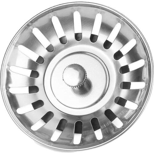 1PC Kitchen Sinks Stoppers Steel Sink Lid Plug Basket Chock Filter Drain Dishpan For Bath Drainer Q5Z3