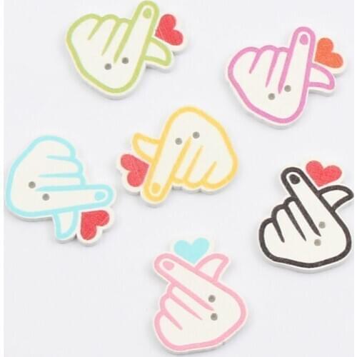 20pcs Healthy Teeth 2Hole Wooden Buttons for Scrapbooking Crafts DIY Baby Children Clothing Sewing Accessories Button Decoration