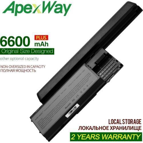 ApexWay6600mAh 9 cell battery For Dell Latitude D620 D630 310-9080 312-0383 312-0386 451-10297 451-10298 JD634 PC764 TC030 TD175