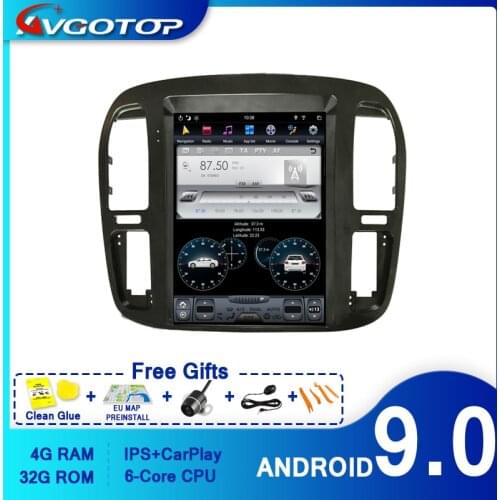 AVGOTOP Android 9.0 Tesla Car Audio System Multimedia for TOYOTA LAND CRUISER 1999-2002 6 core+4G+32G IPS Screen