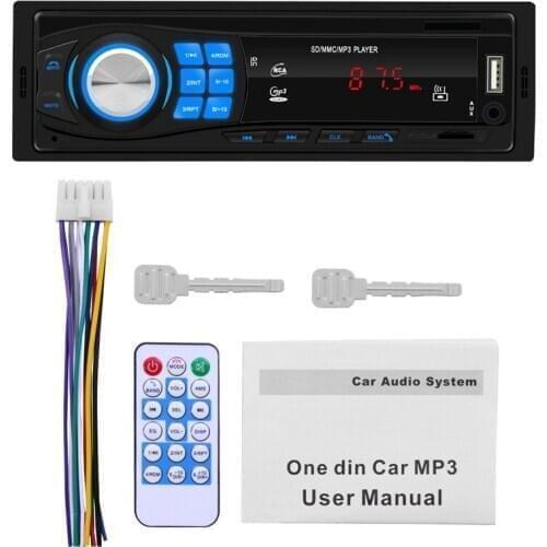 Bluetooth Autoradio 12V Car Stereo Radio FM Aux-IN Input Receiver SD USB In-Dash 1 Din Car MP3 Multimedia Player