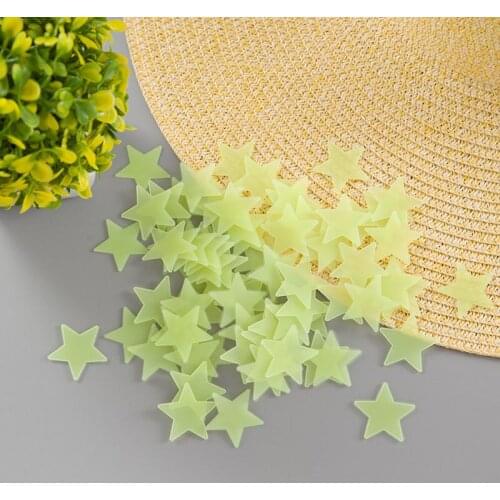 Fluorescent Wall Stickers Glow in the Dark Stars Wall Stickers Kids Rooms Bedroom Ceiling Home Decor A Pack of stickers