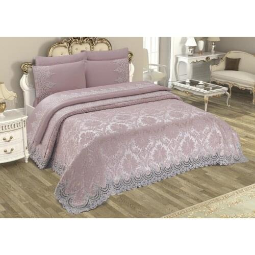 French Laced Queen Bridal Set Powder