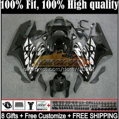 Bodys Injection For HONDA CBR1000 CBR 1000 RR CC 1000CC 50CL.21 CBR1000RR 04 05 CBR 1000RR 2004 2005 OEM Fairings Black silver