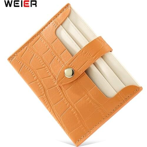 NEW Stone Pattern Pu Leather Card Holder For Women Brand Designer Hasp Small Wallet Female Mini Coin Purses