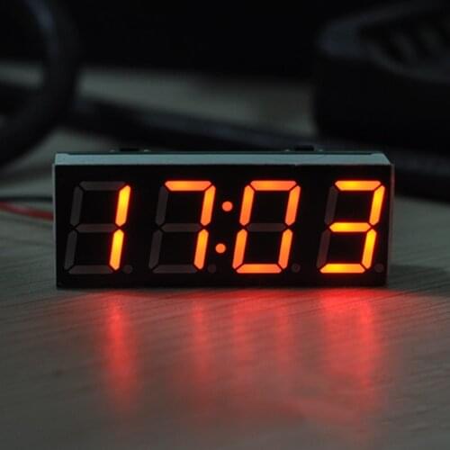 Red 4 Bit LED Electronic Clock Display Module DS1302 Real Time Clock Date Thermometer Voltmeter Display DC 4.2-30V