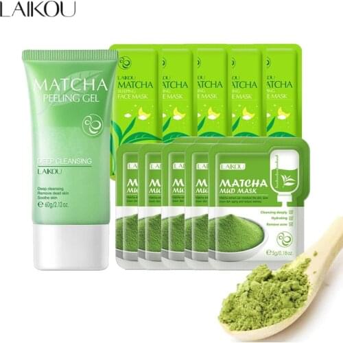 Matcha Face Mask Volcanic Clay Oil Control Deep Cleaning Blackhead Remover Purifying Shrinks Pores Nourishing Acne Treatment