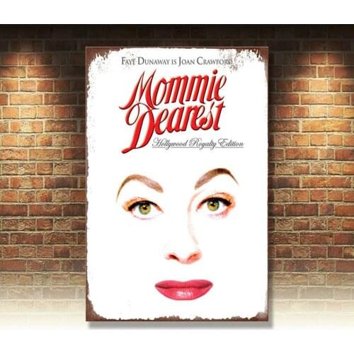 Metal Tin Sign mommie dearest poster Decor Bar Pub Home Vintage Retro