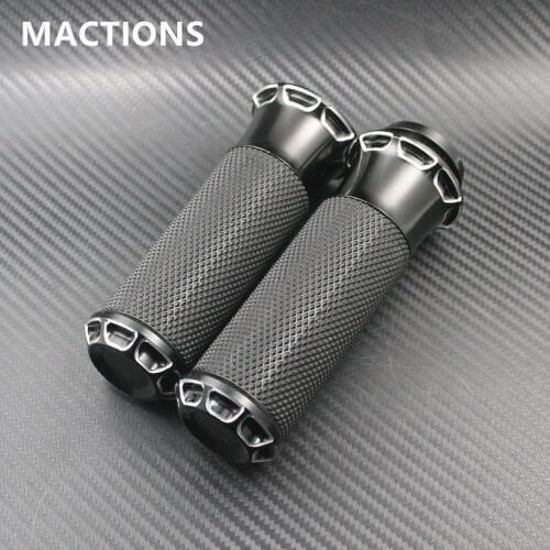 Motorcycles Electronic Handle Grips Handle Bar Black Aluminum 1" Handlebar Hand Grip For Harley Electronic Model
