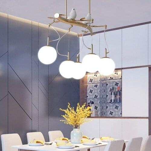 Nordic LED E27 Kitchen Dining & Bar Pendant Lights Original Bird Luxury Living Room Cafe Library Pendant Lamps Decorative Avize