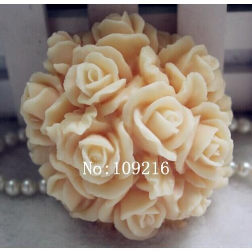 Wholesale!!!1pcs 3D 8.1x4.2cm Rose (zx751) Silicone Handmade Soap Mold Crafts DIY Mould