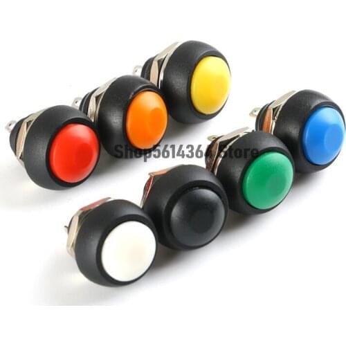 PBS-33B 12mm Waterproof Pushbutton Switch Momentary Type Plastic Head