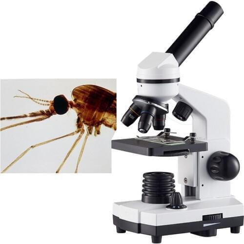Professional 1600X Monocular Biological Microscope LED Lighted Student Microscope Educational Gift
