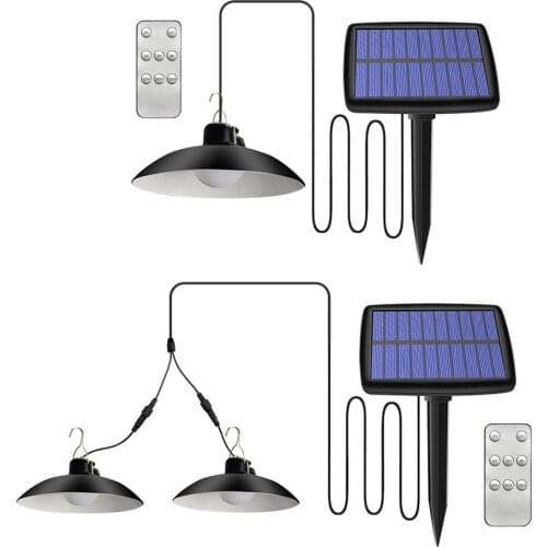 Split Solar Light Remote LED Light with Extension Outdoor Waterproof Wall Lamp Useful Sunlight Powered Lantern for Garden Street