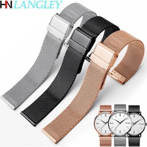 Milanese Loop Watch Strap 17/18/19/20 mm Watch Band for DW for Daniel Wellington Stainless Steel Band 12/13/14/16/22 mm Width