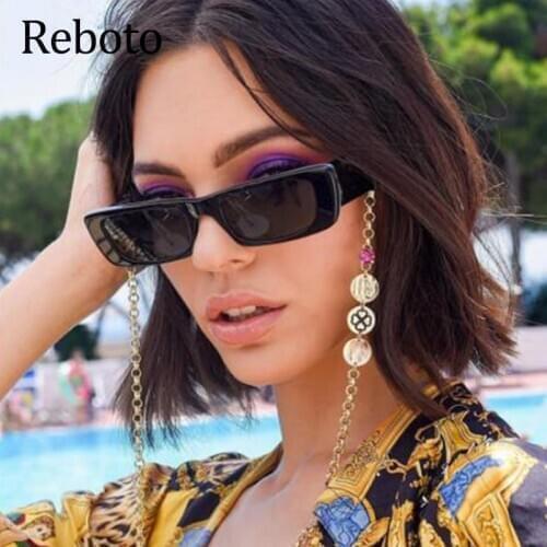Kardashian Square Sunglasses For Women Vintage Small Rectangle Woman Sunglasses Luxury Fashion Black Glasses Shades UV400