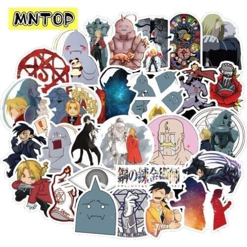 10/30/50pcs/pack Cartoon Anime Fullmetal Alchemist Graffiti Stickers For Phone Luggage Scrapbook Skateboard Laptop Motorcycle