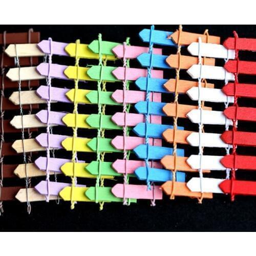 20PCS/LOT Wood Crafts Small Fence Miniatures Garden Moss Terrarium Decor. Bonsai Figurines Micro Landscape KS 010