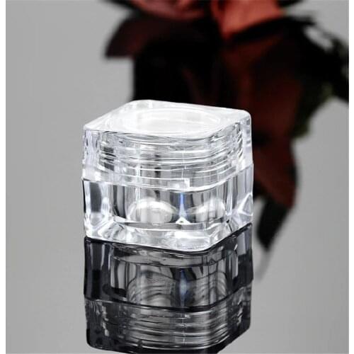 20pcs 5g Mini Acrylic Empty Transparent Jar Box Portable Refillable Bottles Travel Eye Cream Lotion Container Sample Bottle New