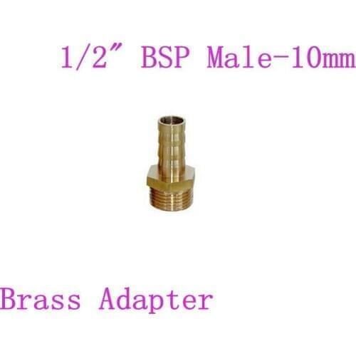 5pcs 1/2" BSP Male-10mm Barb Hose Brass Adapter Coupler 10mm-1/2" BSP
