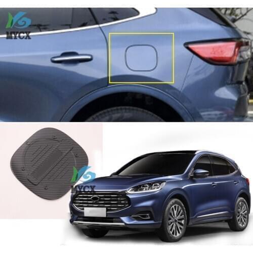 For Ford Kuga Escape 2020 2021 carbon fiber accessories chrome fuel tank cover car styling part