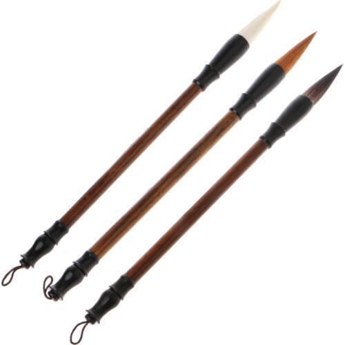 Large Chinese Calligraphy Brush Wool Wolf Bear Hair Flexible Drawing Kanji