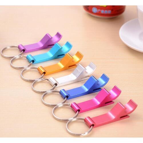Beer Bottle Opener Keychain 4 in 1 Pocket Aluminum Beer Bottle Opener Wedding Favor Gifts LX4826