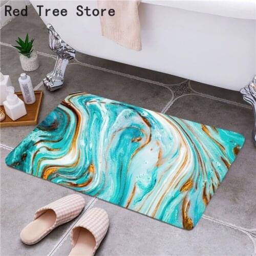Quick-sand Marbling Pattern Anti-slip Doormat Vacuuming Kitchen Bedroon Bath Floor Mats Home Entrance Kids Prayer Carpet 40*60cm