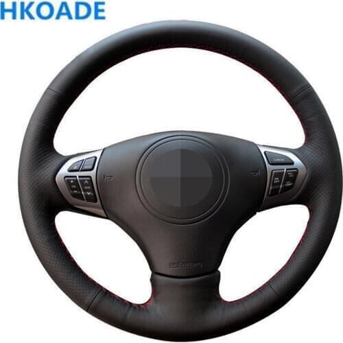 DIY Hand-stitched Black Artificial Leather Steering Wheel Cover For Suzuki Grand Vitara 2007-2013 Accessories interior