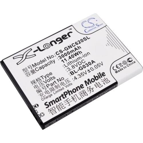 CS 3000mAh / 11.40Wh battery for GIONEE C620, C620s, GN181 BL-G030A