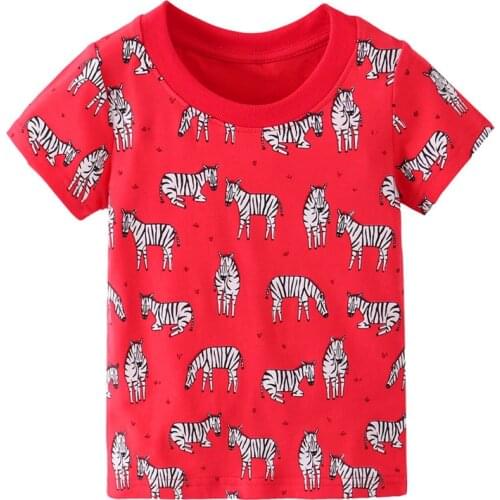 Funnygame Toddler Summer T shirts Cartoon Printed New 2020 Baby Cotton Clothing Casual Tees Tops Boys T shirts