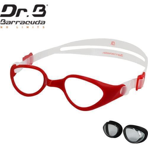 Barracuda Dr.B Children Swimming Goggles Corrective Lenses, Comfortable No leaking Age 7~15#73195 Red